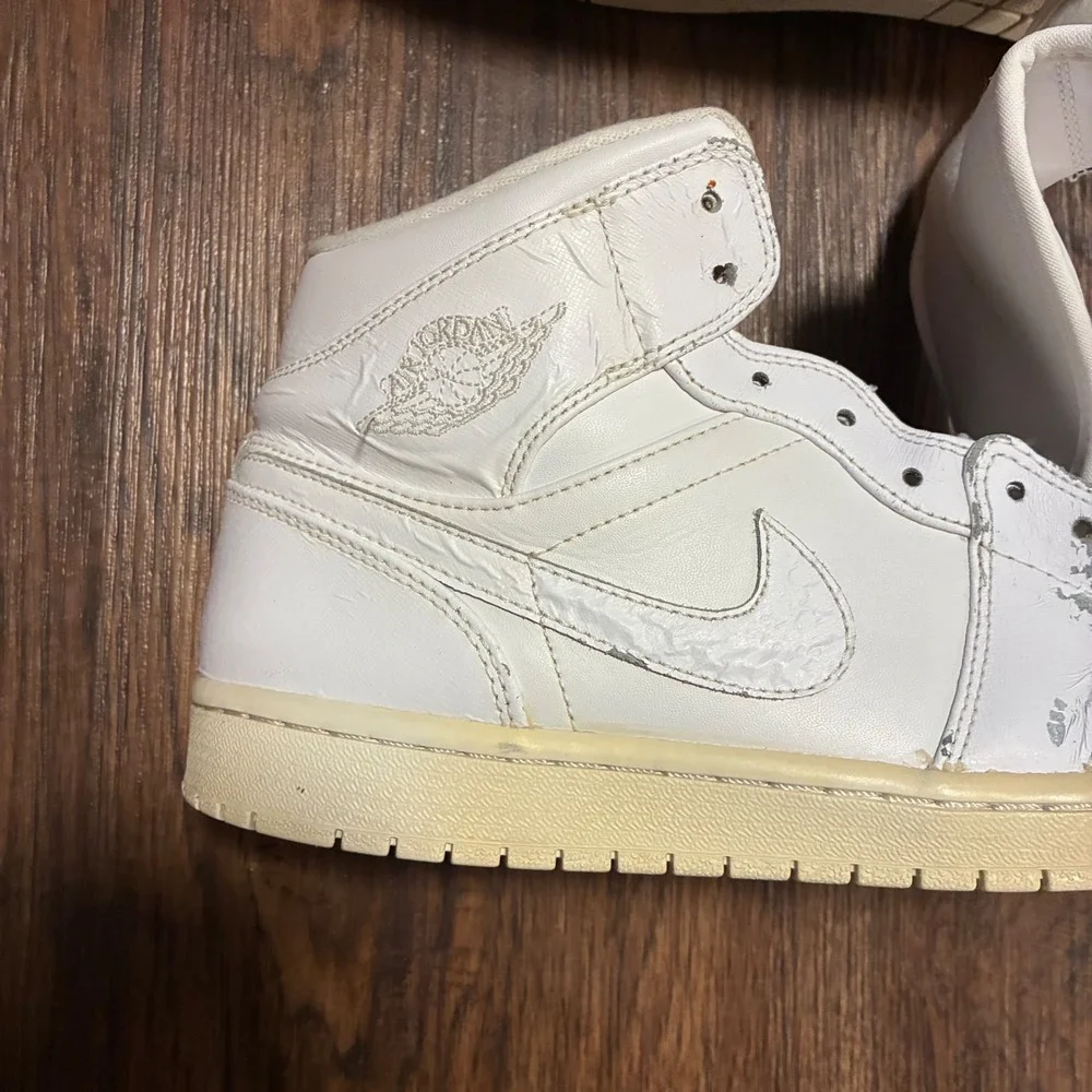 Nike Air Jordan 1 Mid Triple White 554724-100 Sz 11 Custom or Restoration
